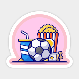 Watching Soccer Match Cartoon Vector Icon Illustration Sticker